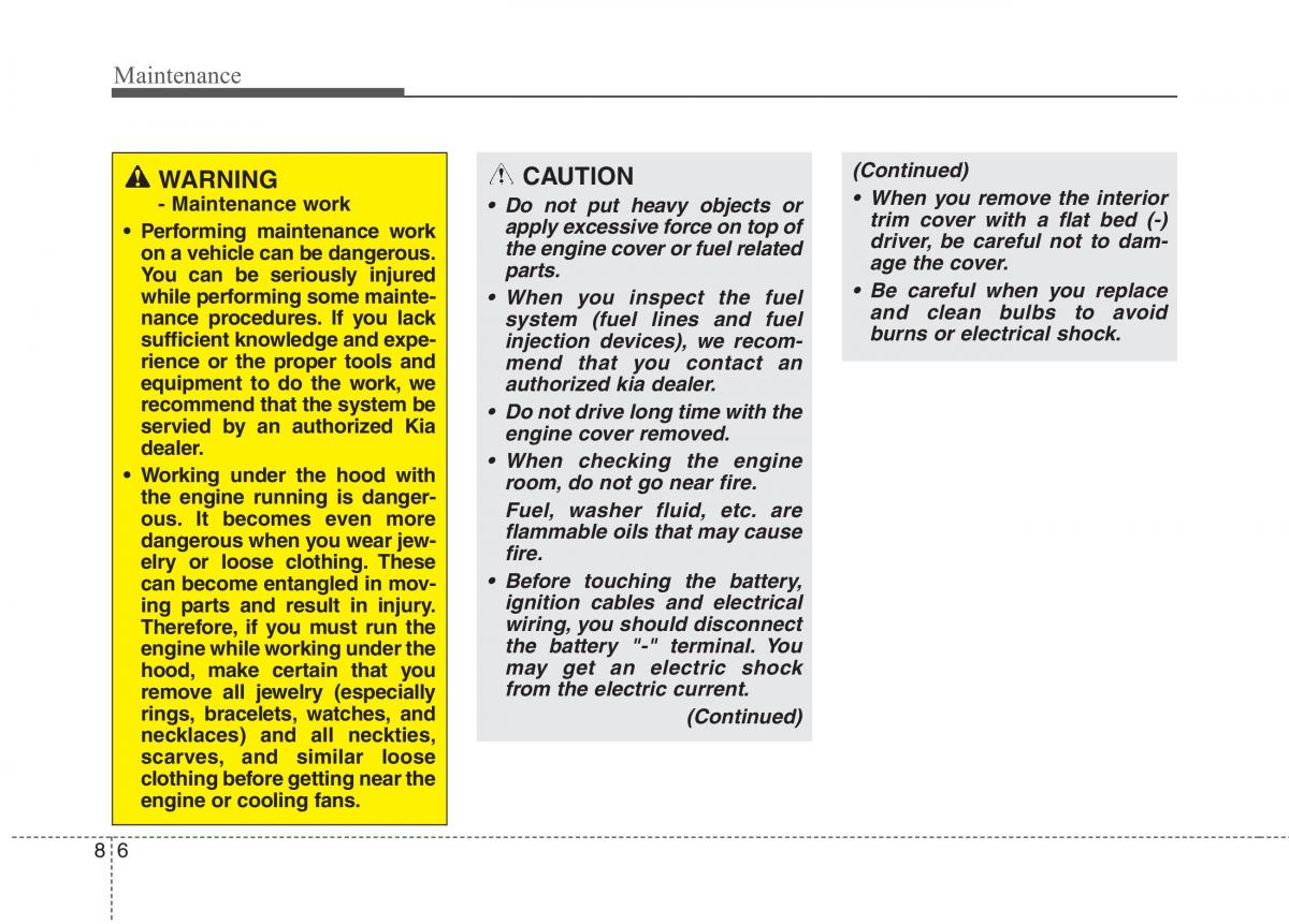 KIA Niro owners manual / page 448