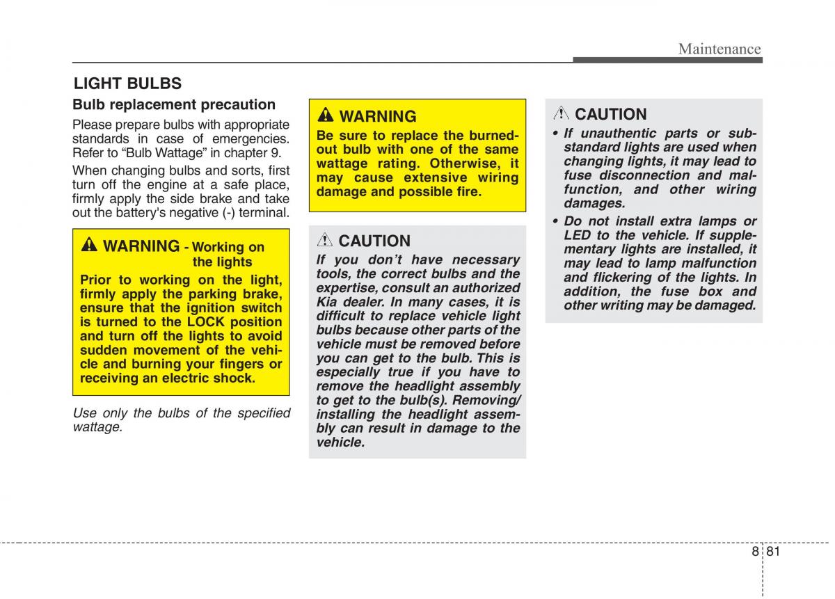 KIA Niro owners manual / page 523