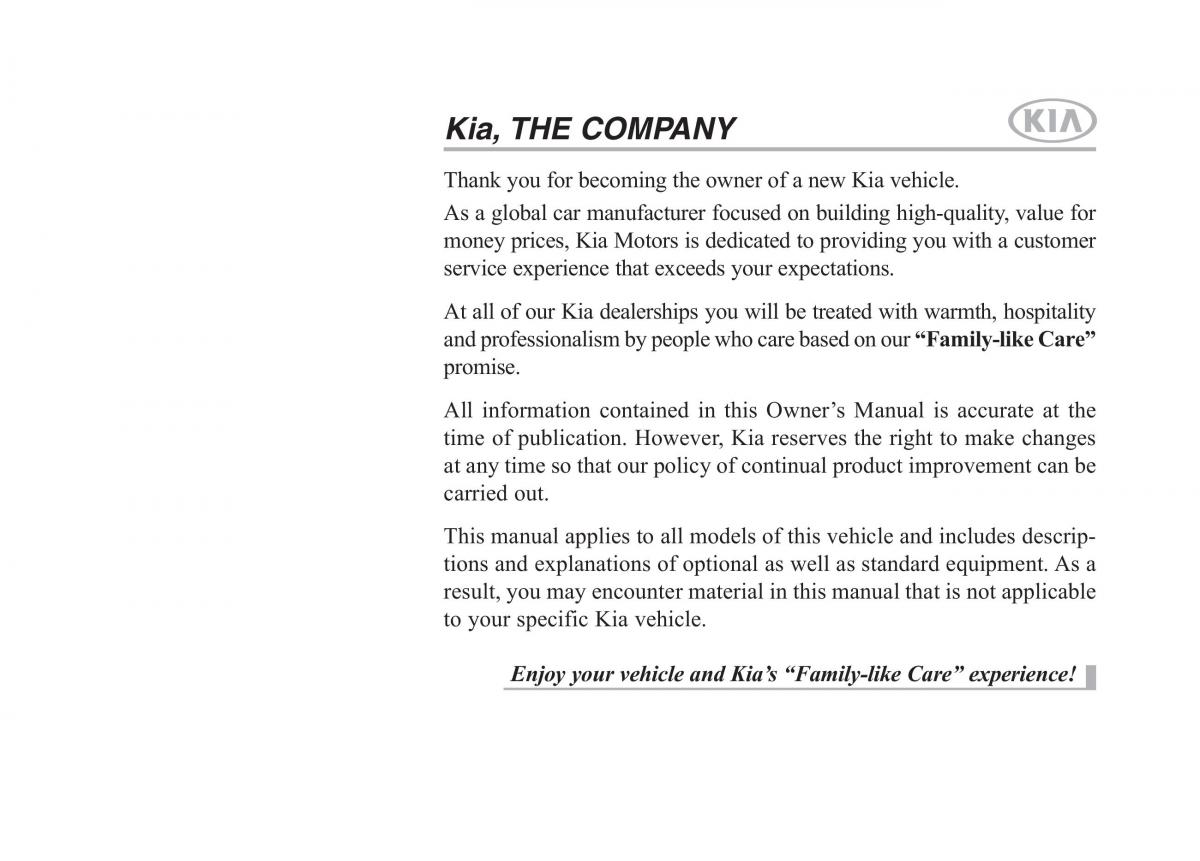 KIA Niro owners manual / page 1