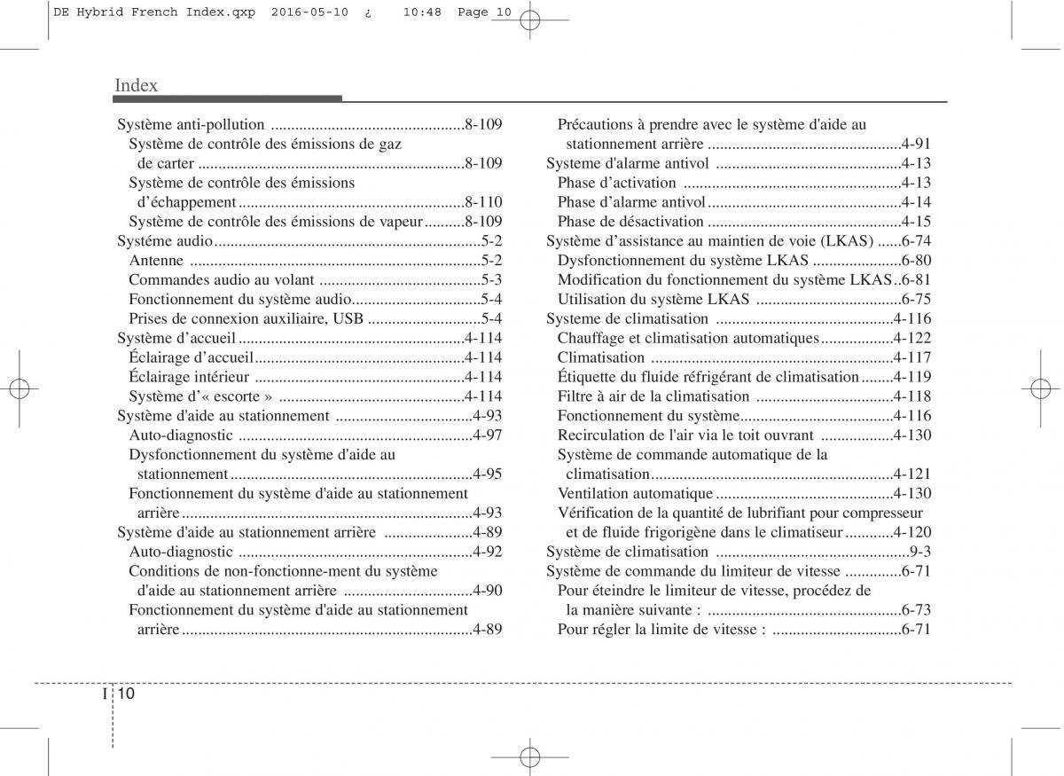 KIA Niro manuel du proprietaire / page 588