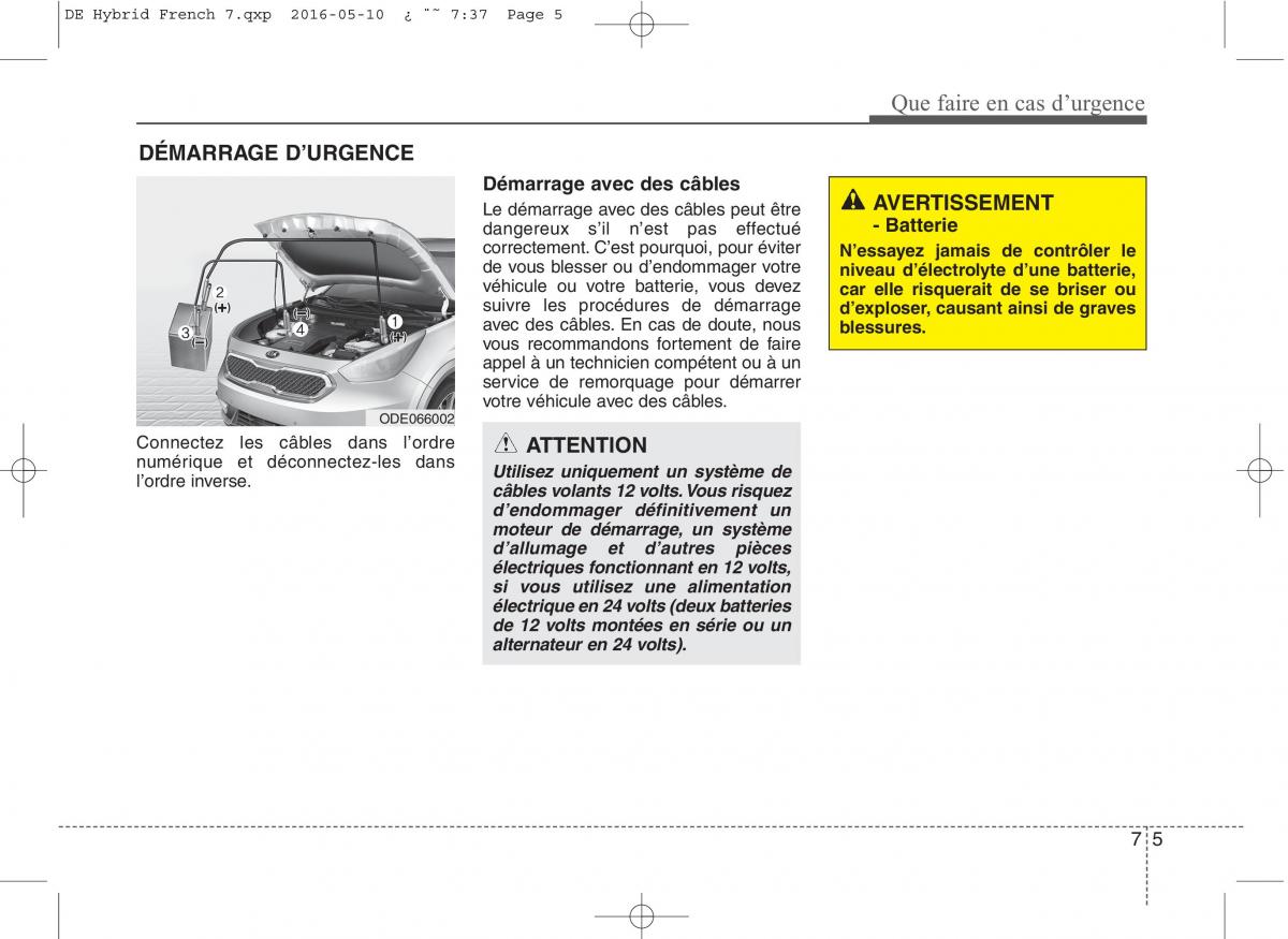 KIA Niro manuel du proprietaire / page 415