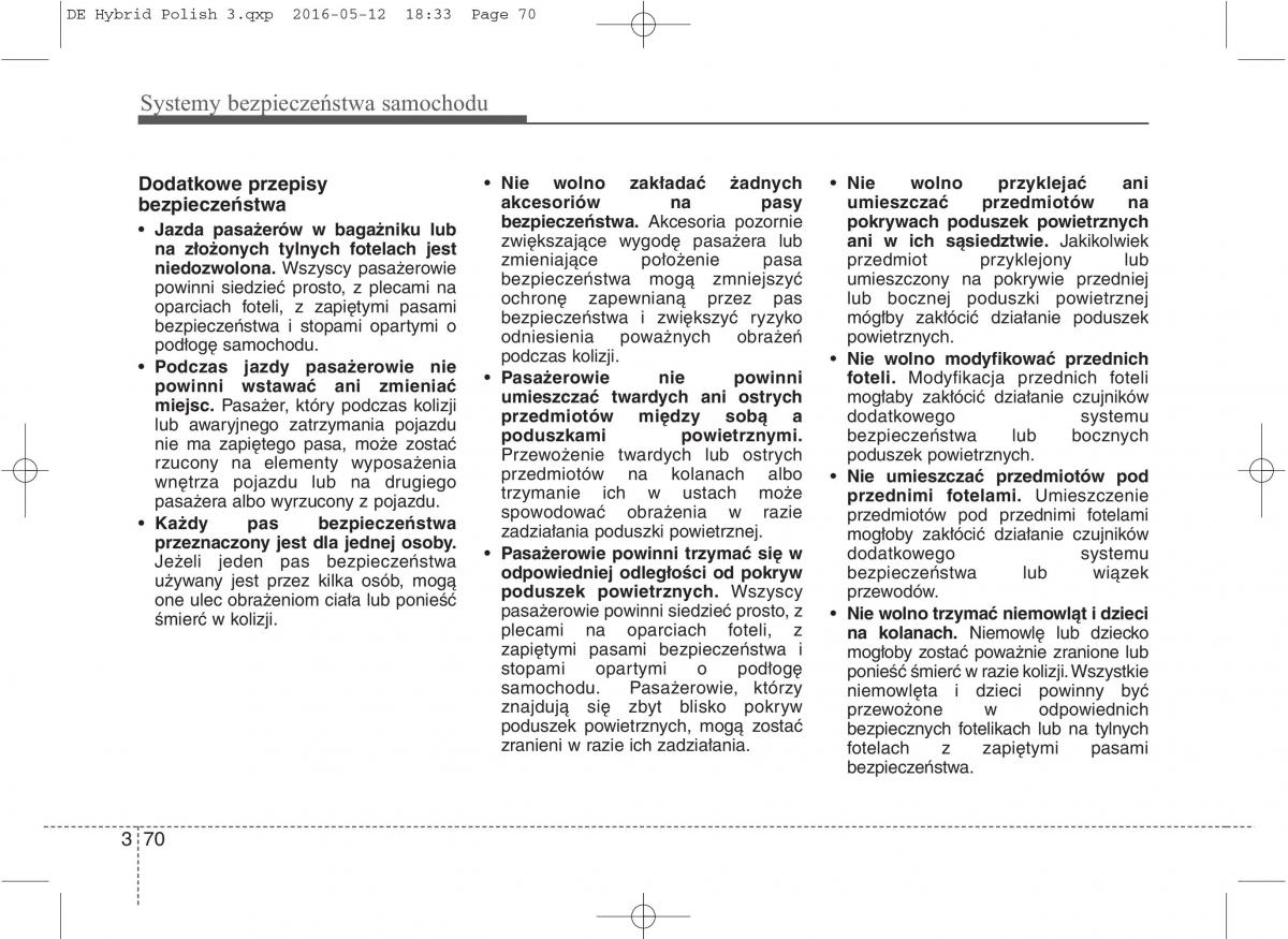 KIA Niro instrukcja obslugi / page 103