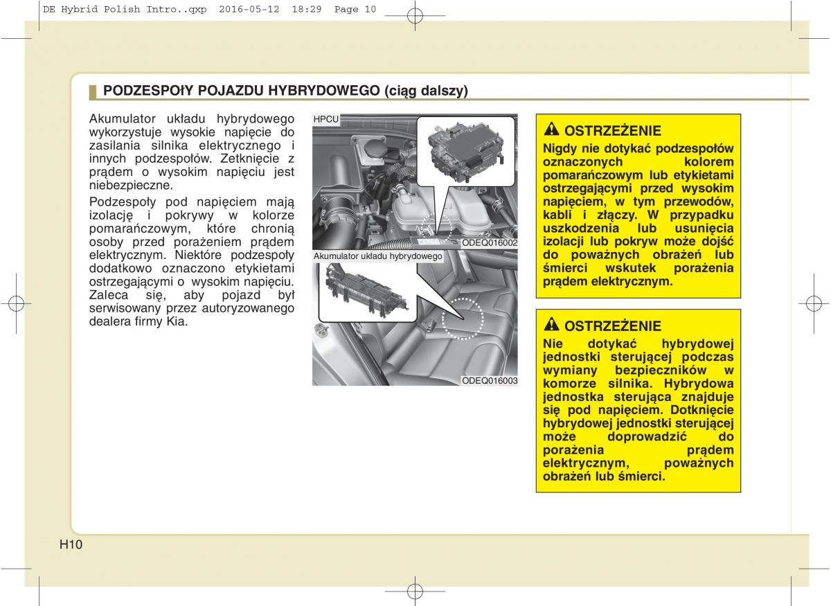 KIA Niro instrukcja obslugi / page 13