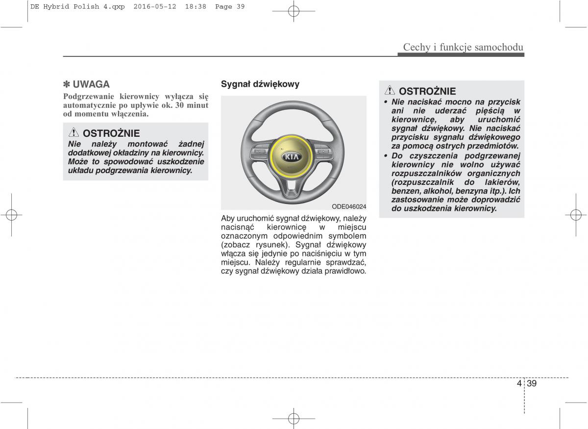 KIA Niro instrukcja obslugi / page 143