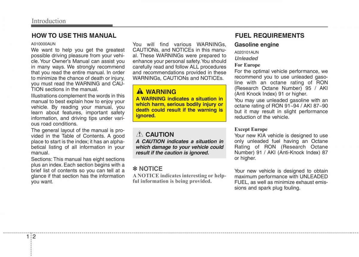 KIA Picanto I 1 owners manual / page 5