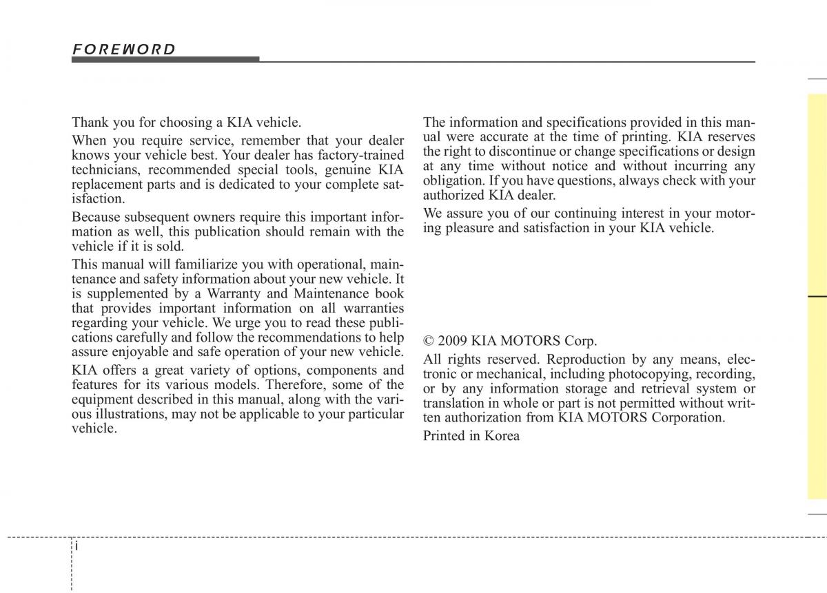 KIA Picanto I 1 owners manual / page 2