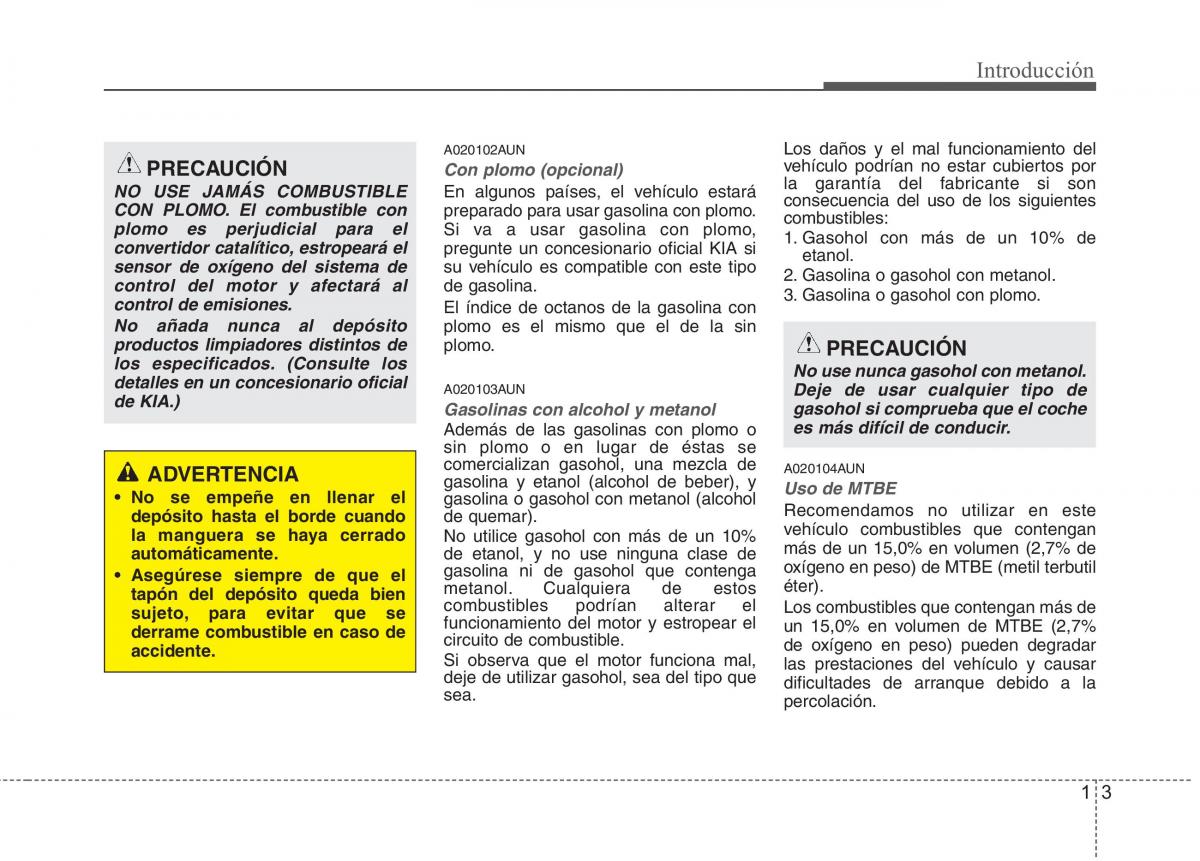 KIA Picanto I 1 manual del propietario / page 6