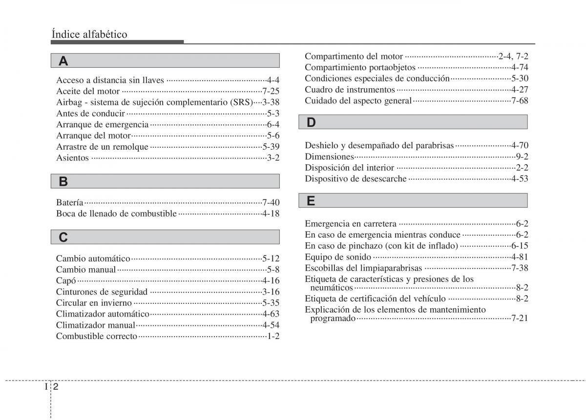 KIA Picanto I 1 manual del propietario / page 387