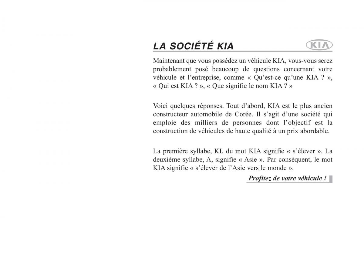 KIA Picanto I 1 manuel du proprietaire / page 1