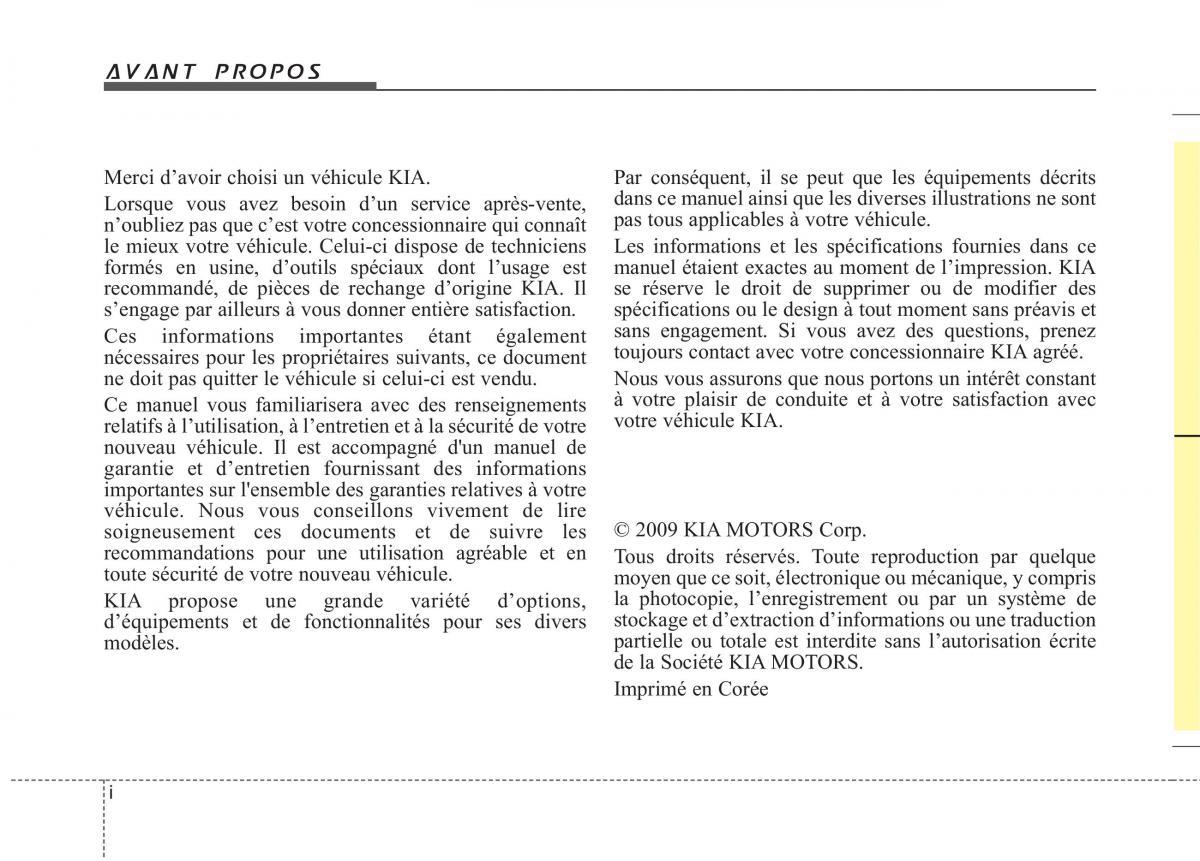 KIA Picanto I 1 manuel du proprietaire / page 2