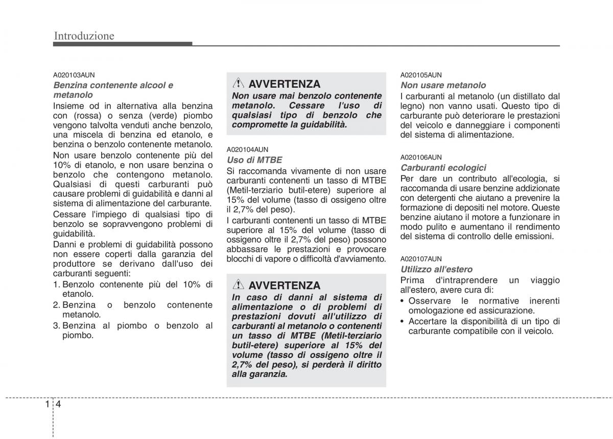 KIA Picanto I 1 manuale del proprietario / page 7