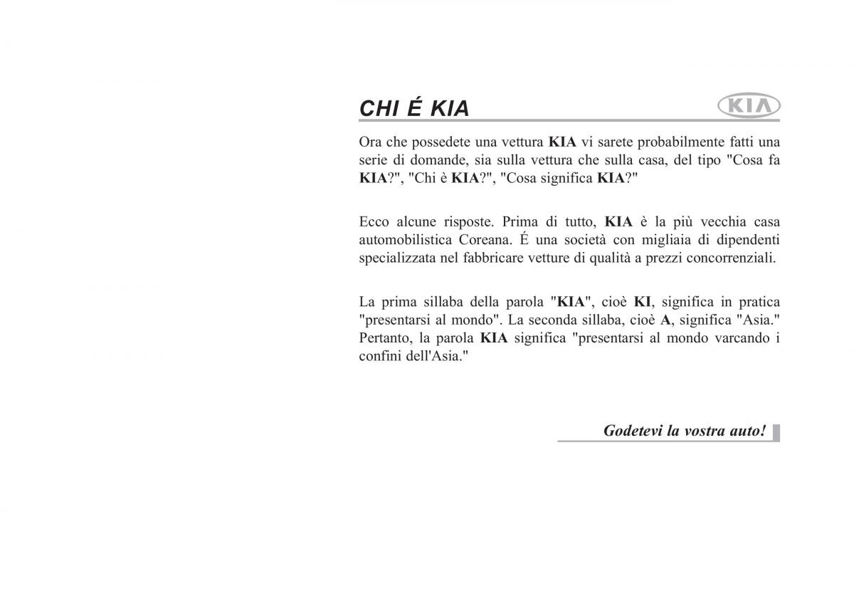 KIA Picanto I 1 manuale del proprietario / page 1