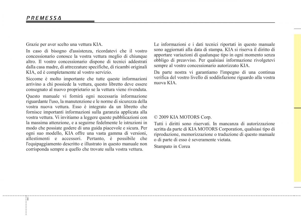 KIA Picanto I 1 manuale del proprietario / page 2
