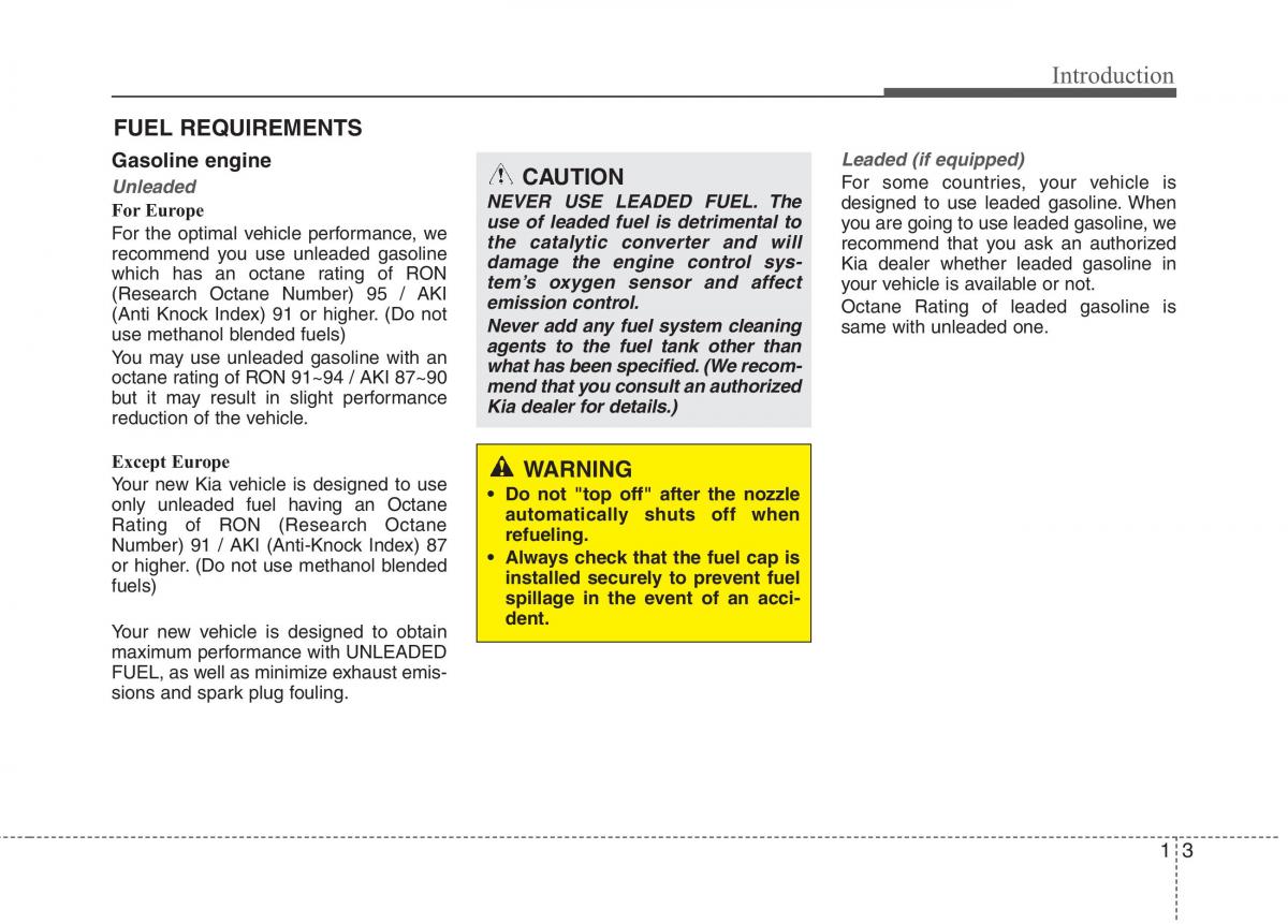 KIA Picanto II 2 owners manual / page 6