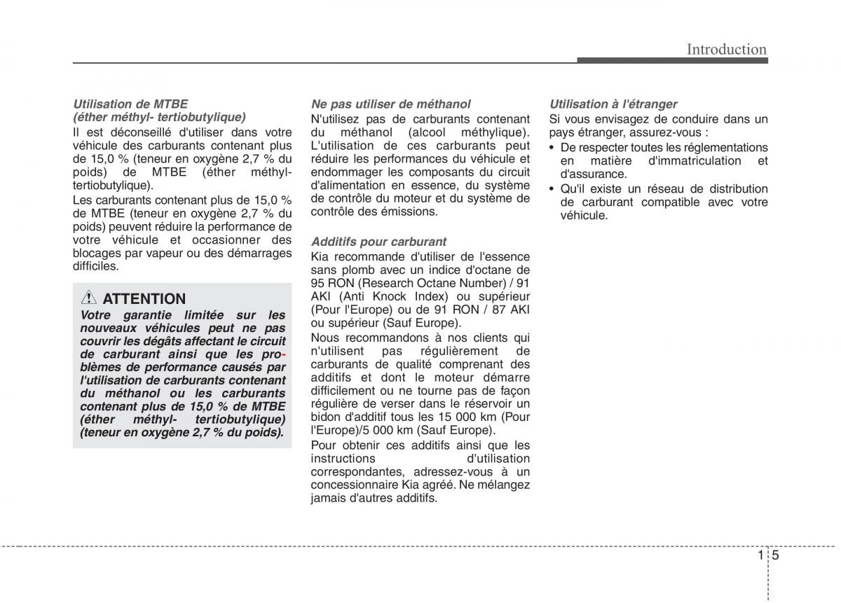 KIA Picanto II 2 manuel du proprietaire / page 8