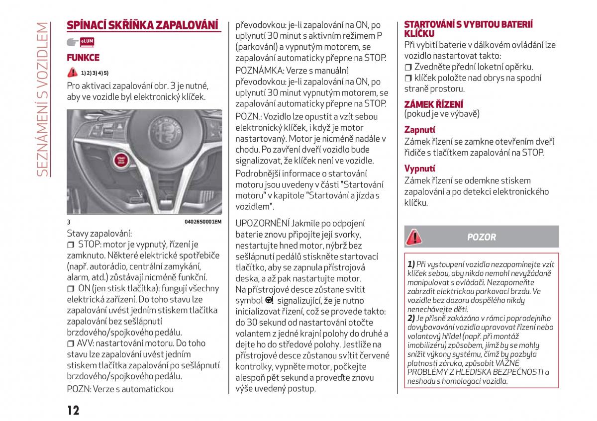 Alfa Romeo Giulia navod k obsludze / page 14