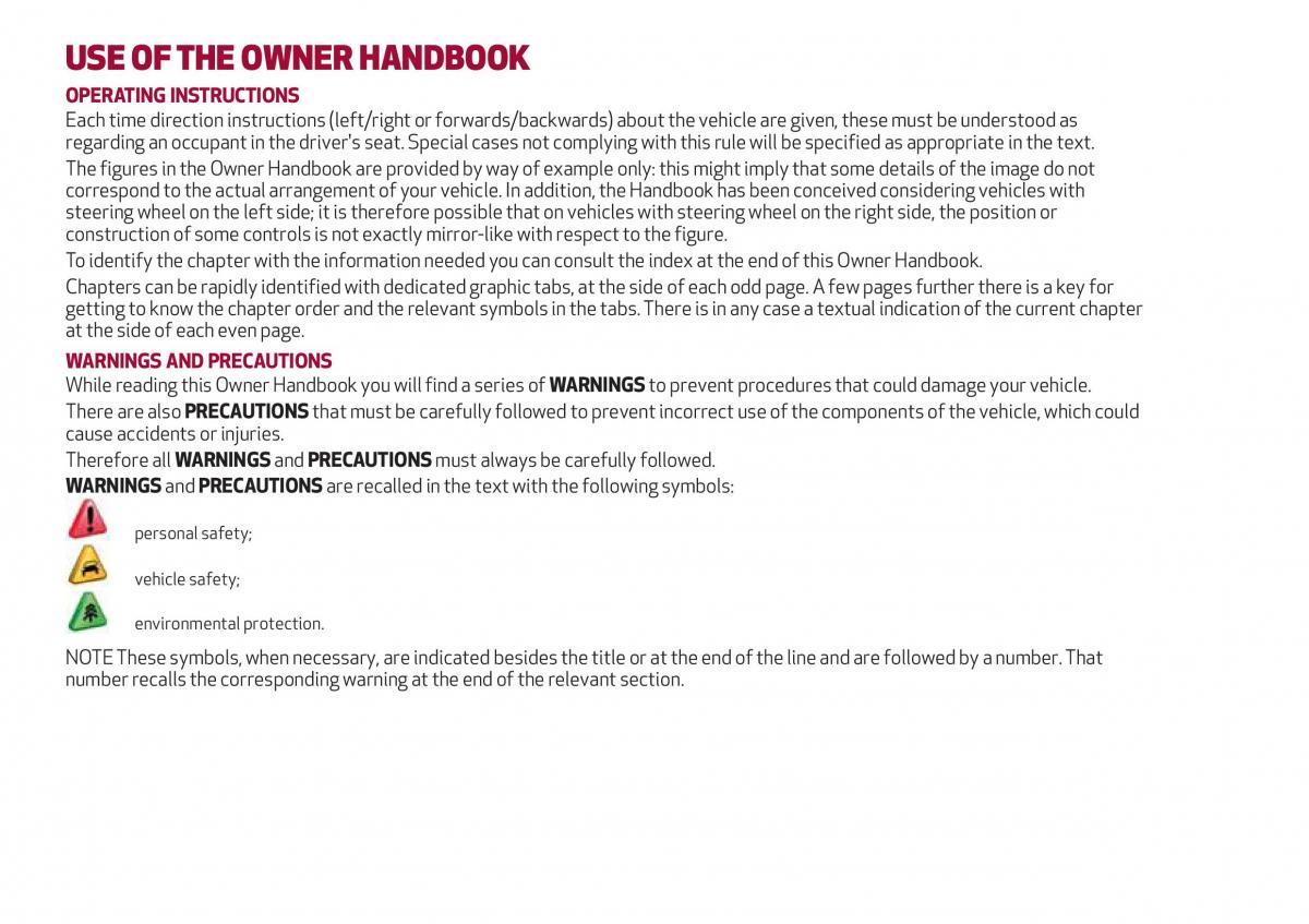 Alfa Romeo Giulia owners manual / page 5