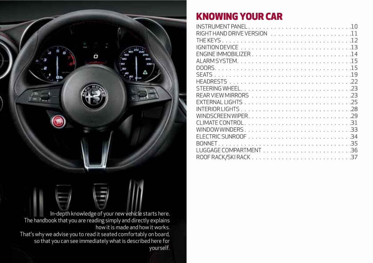 Alfa Romeo Giulia owners manual / page 11