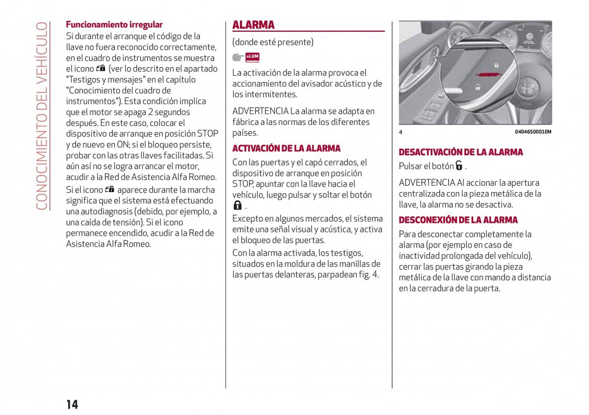 Alfa Romeo Giulia manual del propietario / page 16