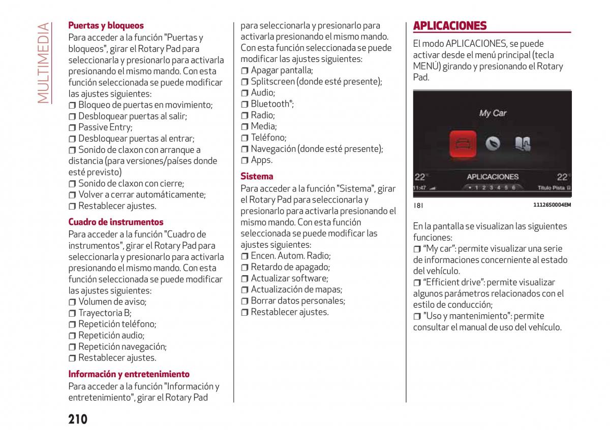 Alfa Romeo Giulia manual del propietario / page 212