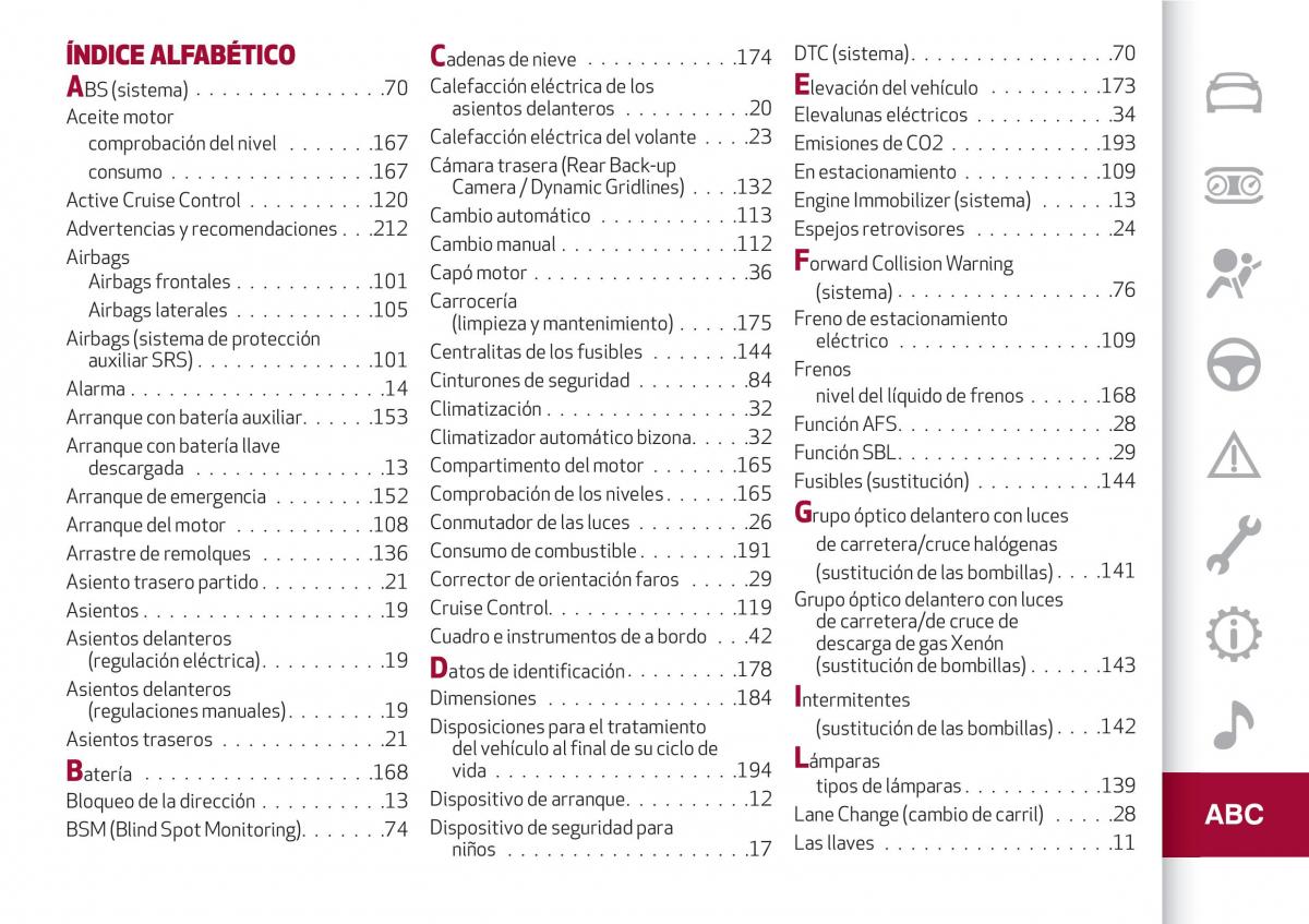 Alfa Romeo Giulia manual del propietario / page 219