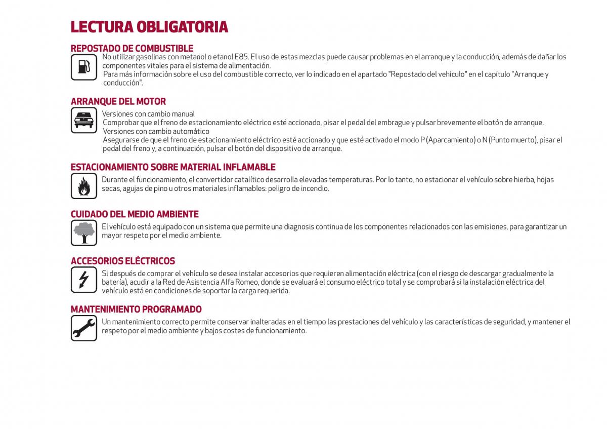 Alfa Romeo Giulia manual del propietario / page 4