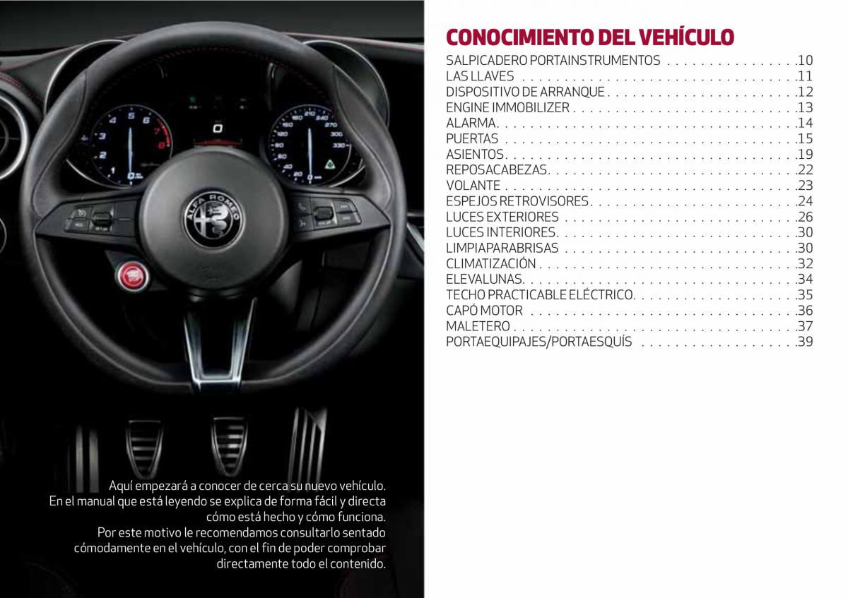Alfa Romeo Giulia manual del propietario / page 11