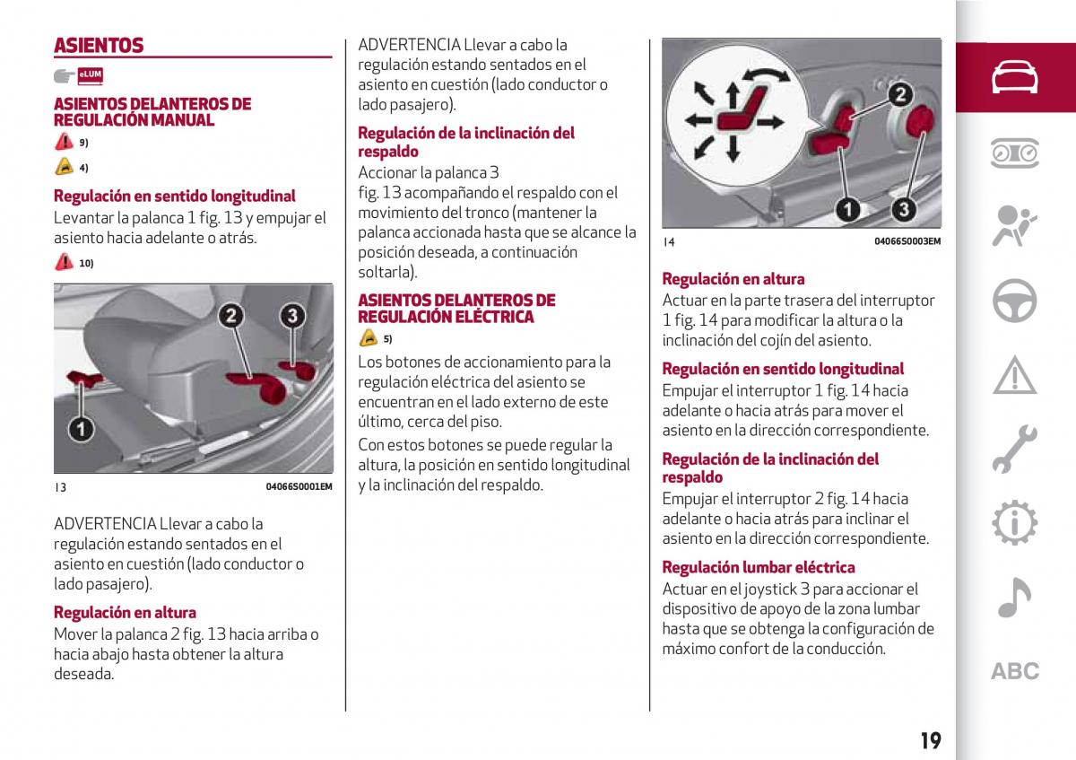 Alfa Romeo Giulia manual del propietario / page 21