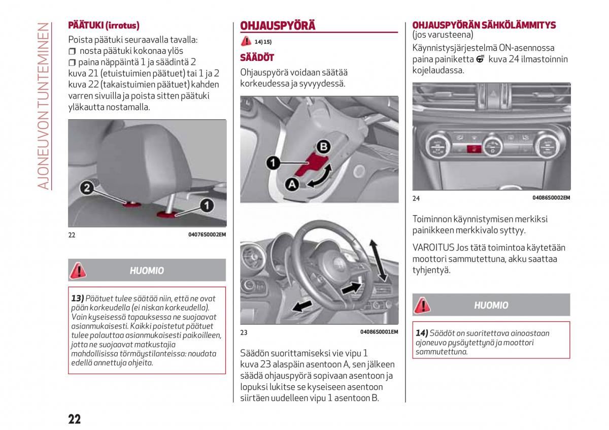 Alfa Romeo Giulia omistajan kasikirja / page 24