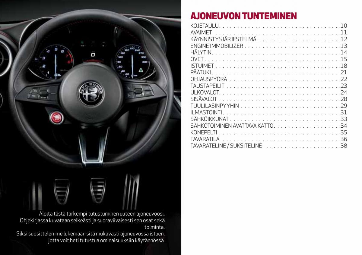 Alfa Romeo Giulia omistajan kasikirja / page 11