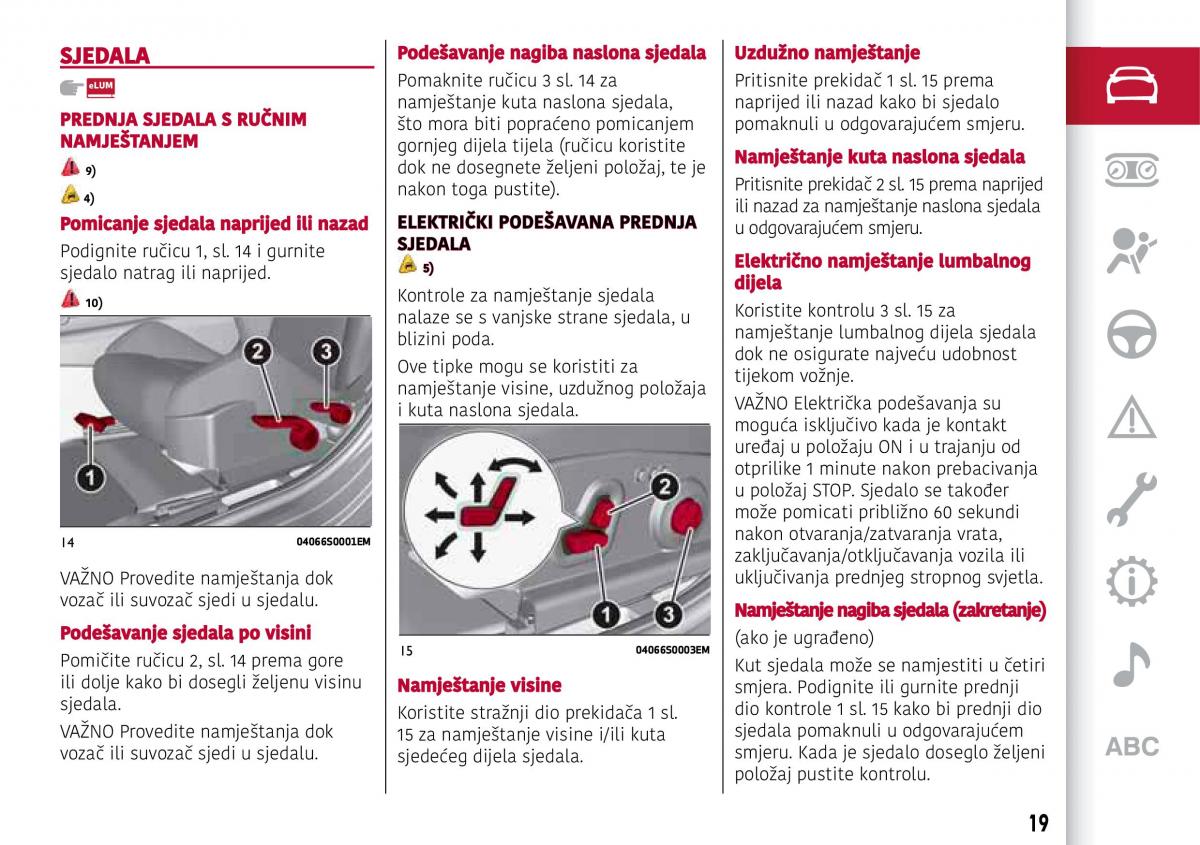 Alfa Romeo Giulia vlasnicko uputstvo / page 21