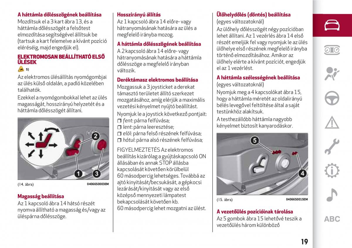 Alfa Romeo Giulia Kezelesi utmutato / page 21