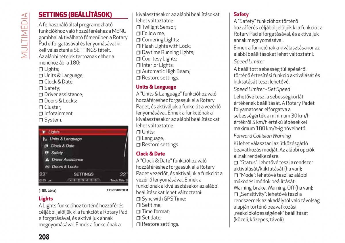 Alfa Romeo Giulia Kezelesi utmutato / page 210