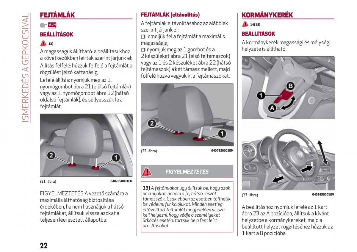 Alfa Romeo Giulia Kezelesi utmutato / page 24