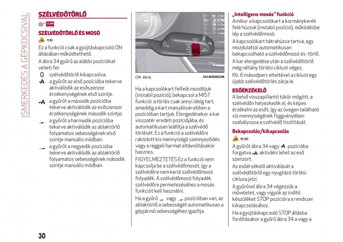 Alfa Romeo Giulia Kezelesi utmutato / page 32