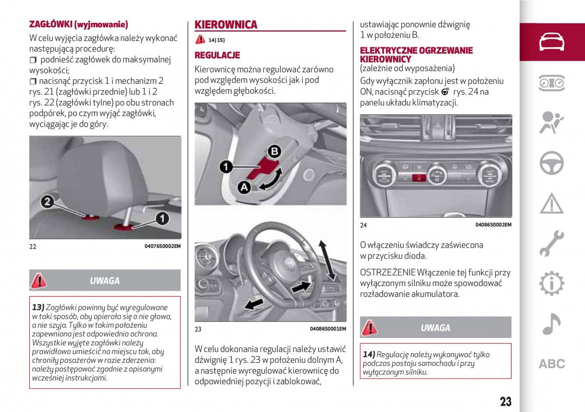 Alfa Romeo Giulia instrukcja obslugi / page 25