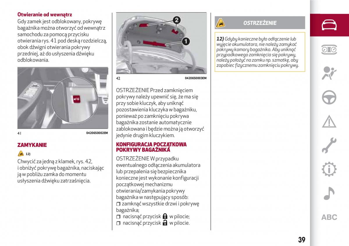 Alfa Romeo Giulia instrukcja obslugi / page 41