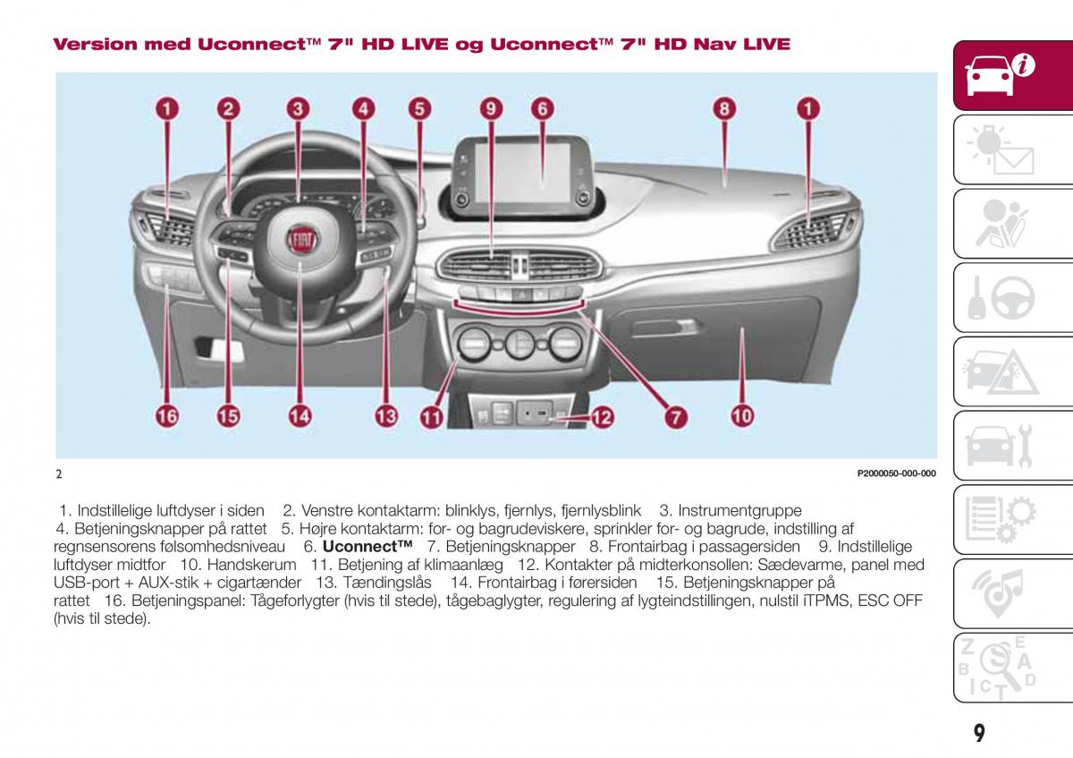 Fiat Tipo combi Bilens instruktionsbog / page 11