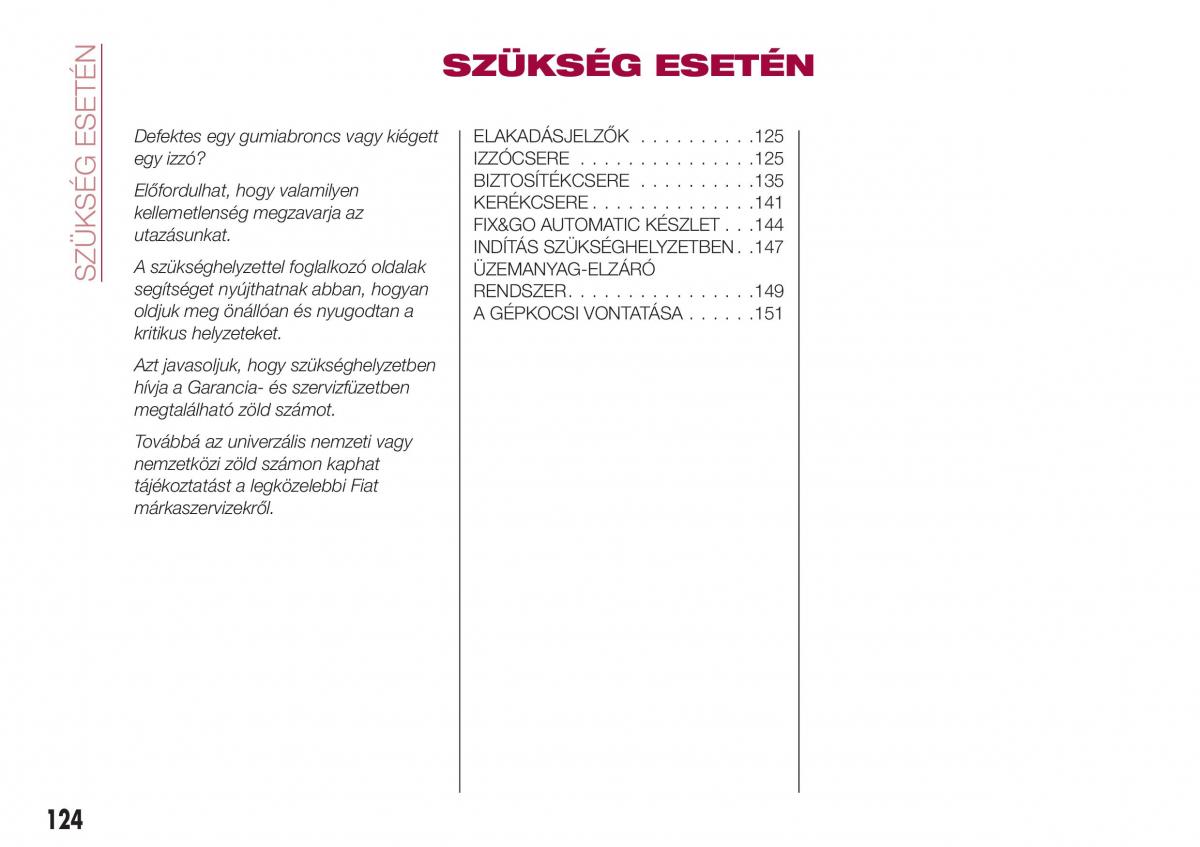 Fiat Tipo combi Kezelesi utmutato / page 126