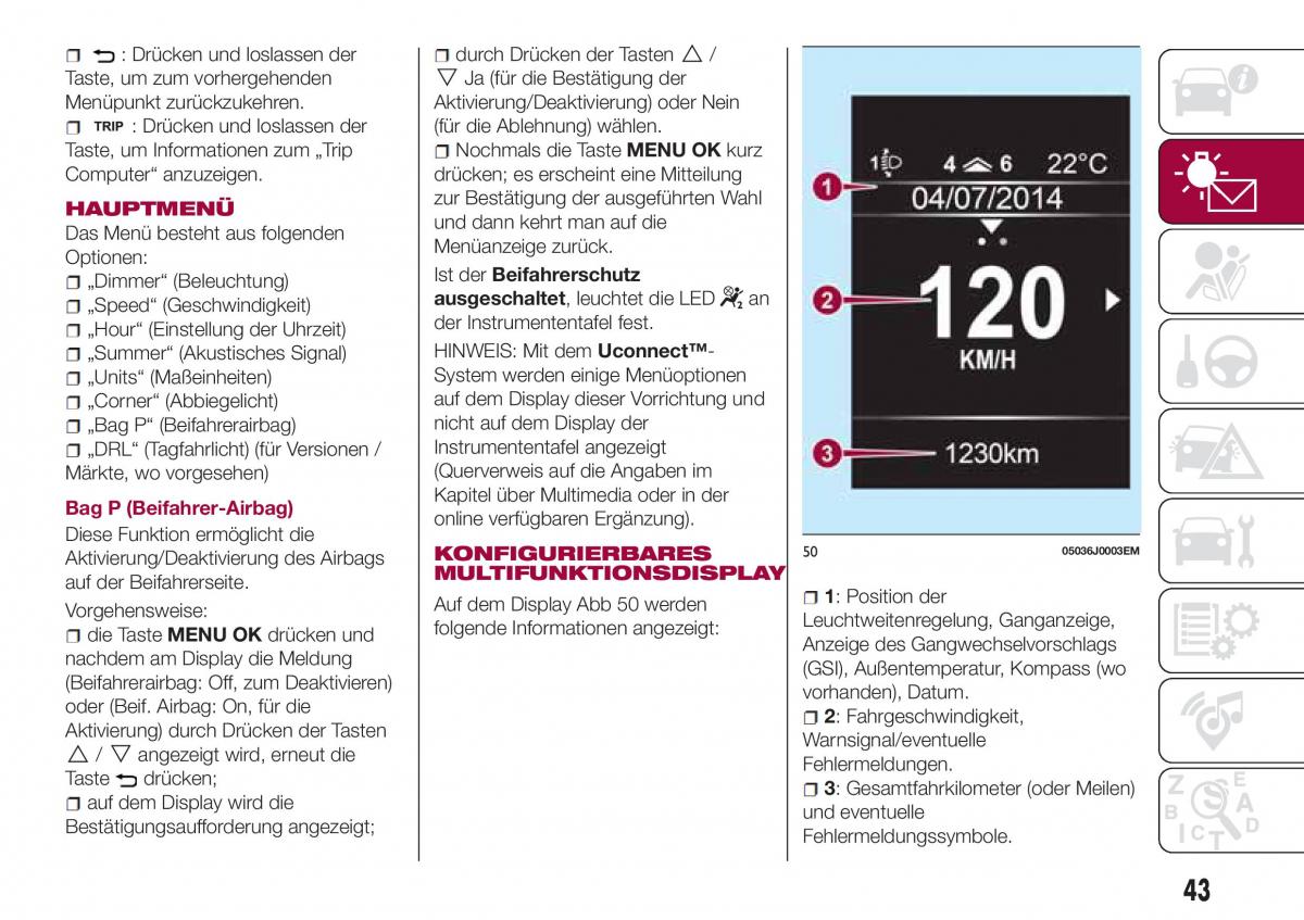 Fiat Tipo sedan Handbuch / page 45