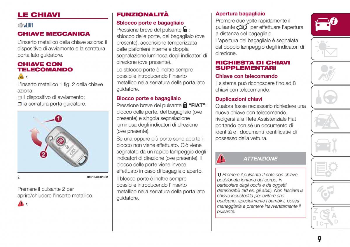 Fiat Tipo sedan manuale del proprietario / page 11