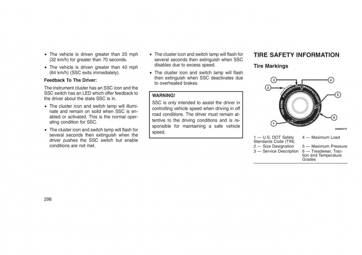 Jeep Grand Cherokee WK2 WH2 owners manual / page 302