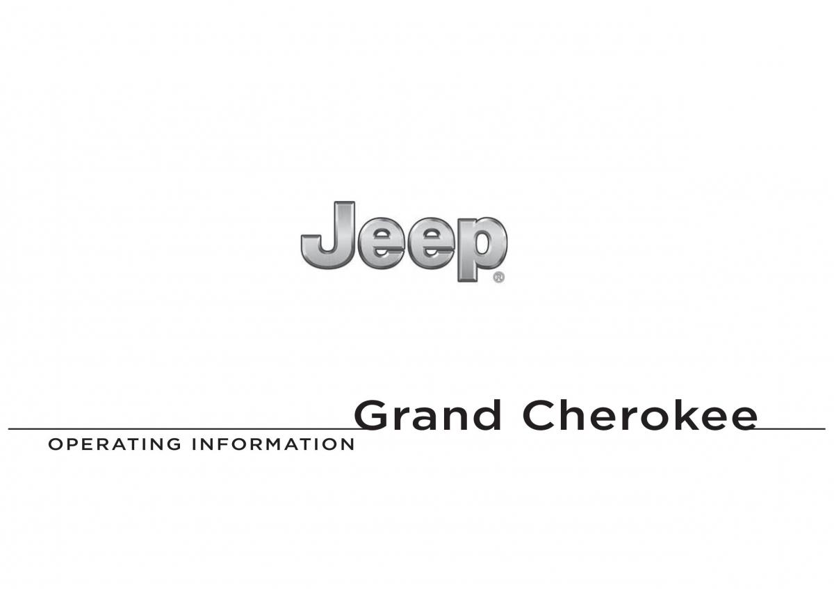 Jeep Grand Cherokee WK2 WH2 owners manual / page 1