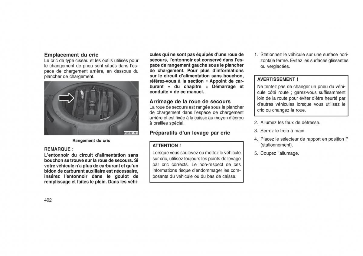 Jeep Grand Cherokee WK2 WH2 manuel du proprietaire / page 406