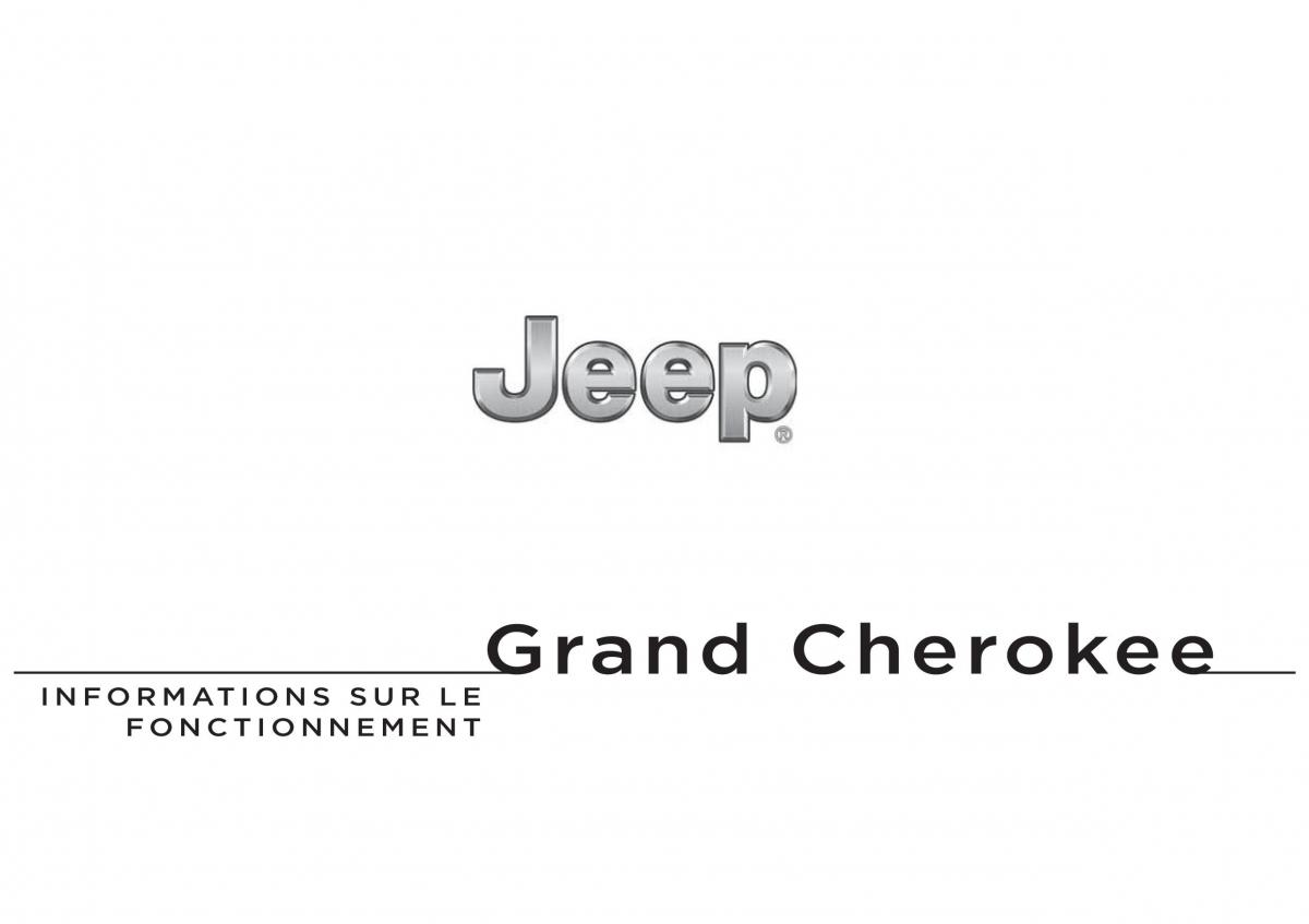 Jeep Grand Cherokee WK2 WH2 manuel du proprietaire / page 1