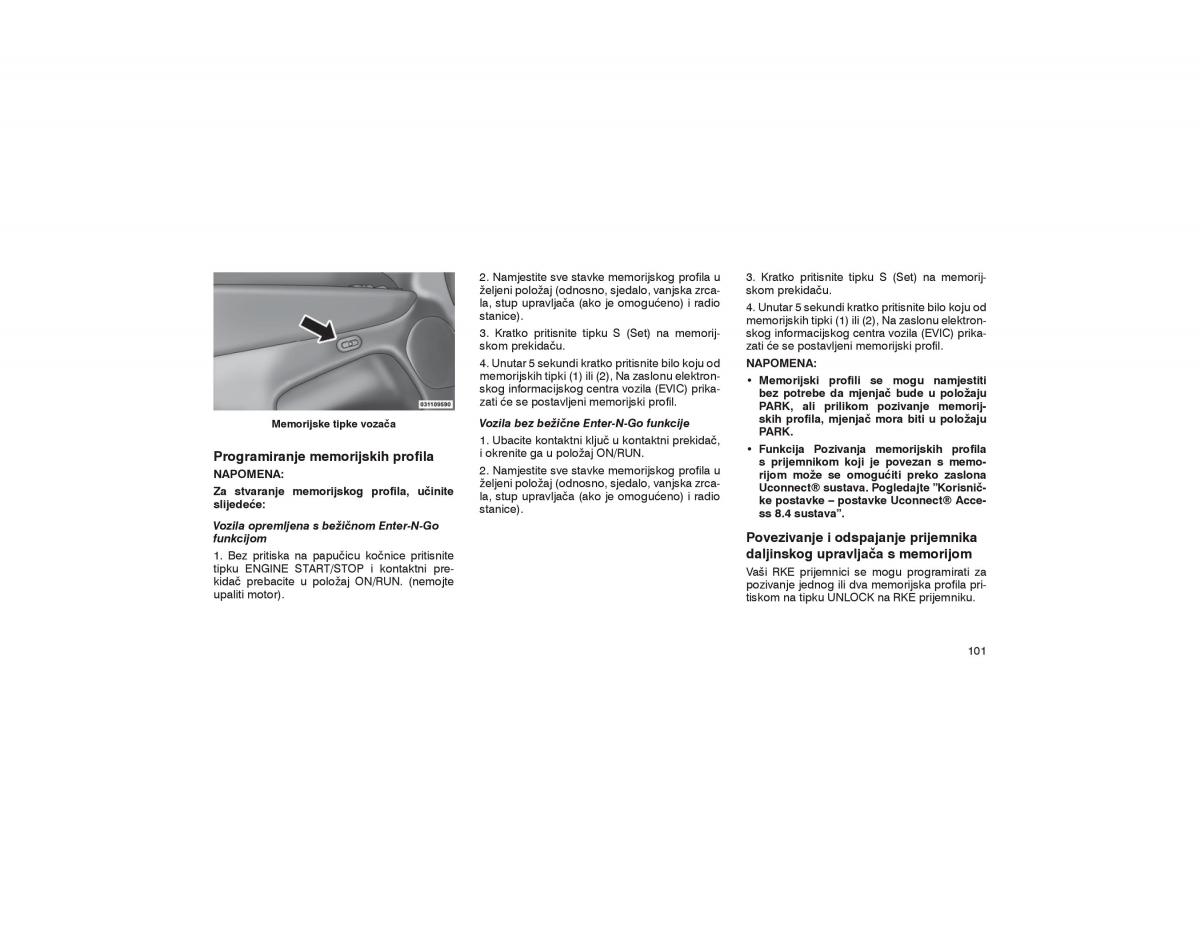 Jeep Grand Cherokee WK2 WH2 vlasnicko uputstvo / page 105