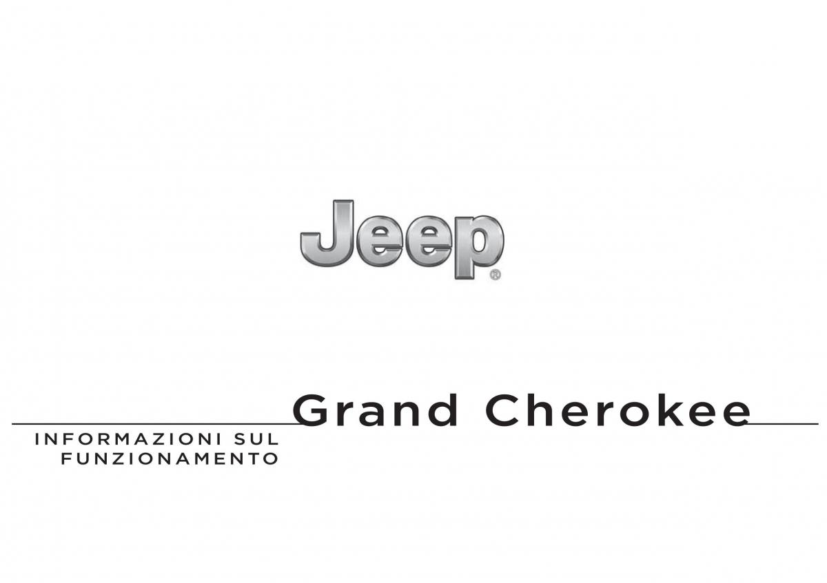 Jeep Grand Cherokee WK2 WH2 manuale del proprietario / page 1