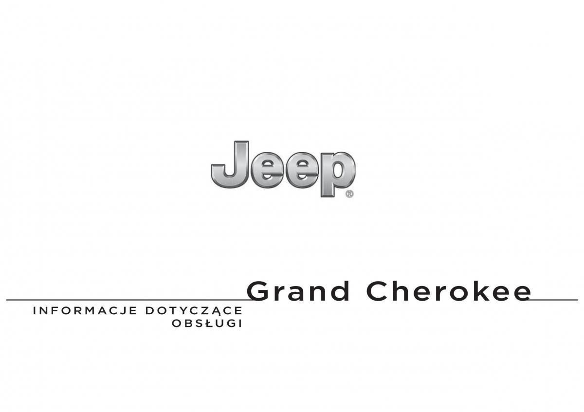 Jeep Grand Cherokee WK2 WH2 instrukcja obslugi / page 1