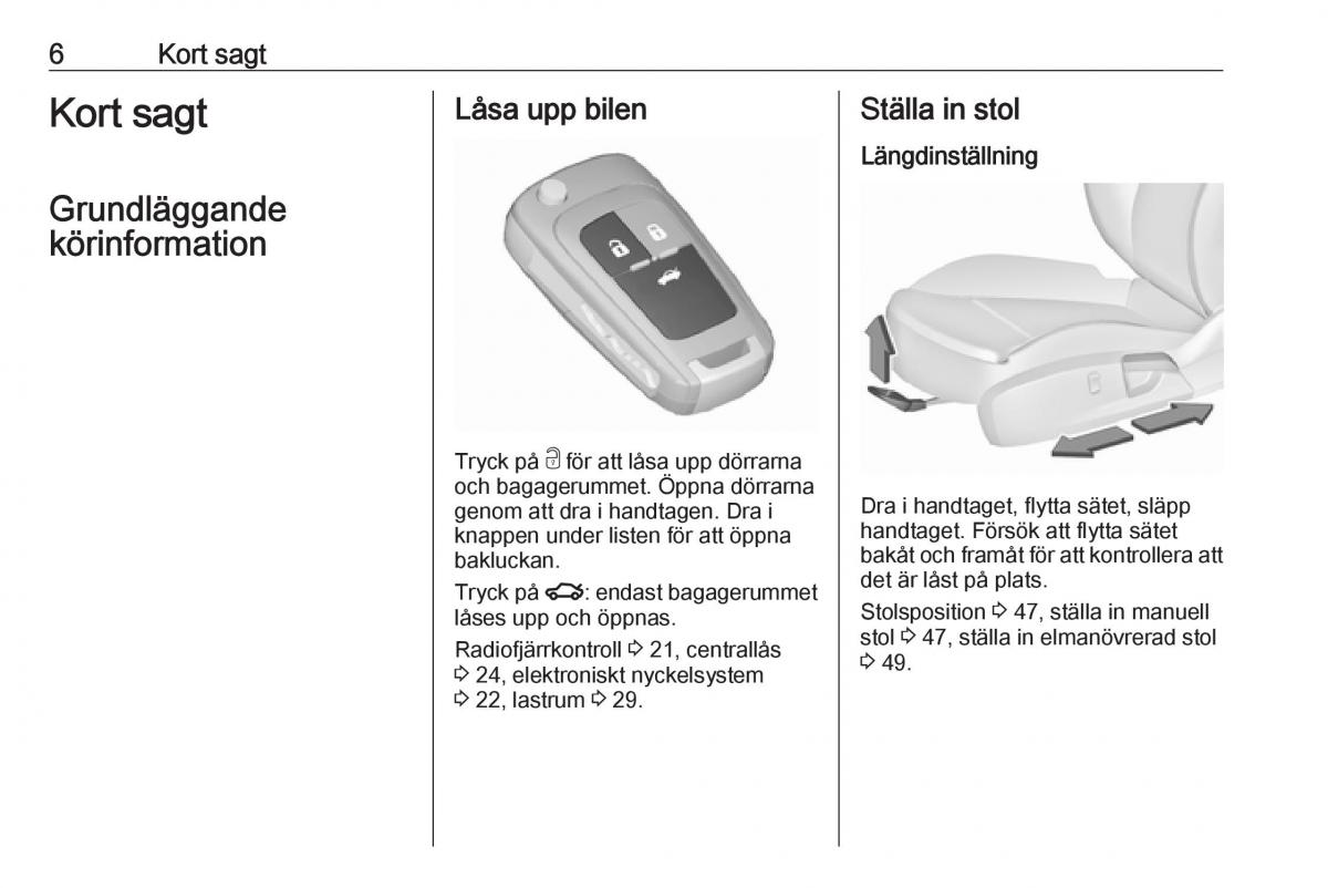 Opel Insignia A instruktionsbok / page 8