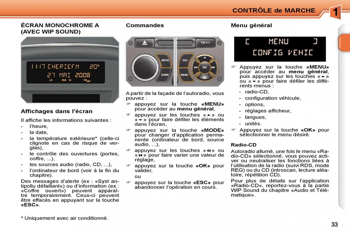 Peugeot 207 manuel du proprietaire / page 9